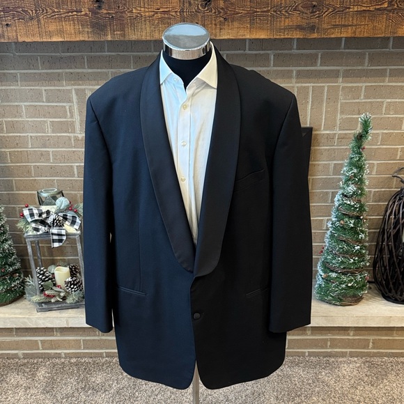 Lauren Ralph Lauren mens 56XL black shawl collar tuxedo dinner jacket EuC